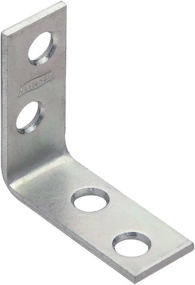 Alt view image 4 of 5 - National Catalog V115 1-1/2 In. x 5/8 In. Zinc Steel Corner Brace (4-Count)