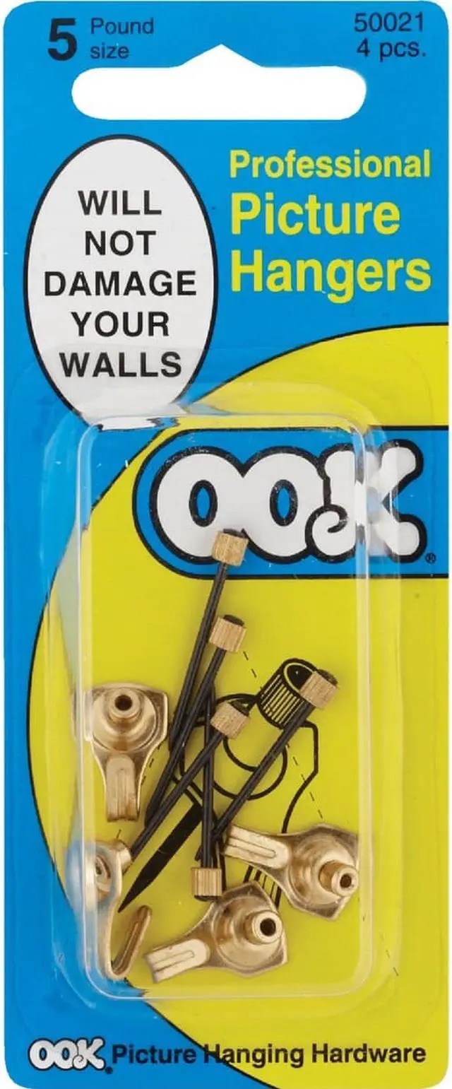 Alt view image 3 of 3 - 4Pk Ook Professional Picture Hanger, 5 Lb, Steel The Hillman Group 50021 Steel