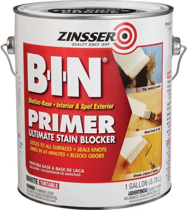 Alt view image 3 of 6 - Zinsser B-I-N Shellac-Base Oil Primer, 1-Gallon, White