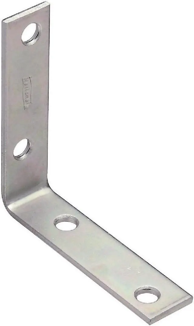 Alt view image 2 of 3 - National Catalog V115 3 In. x 3/4 In. Zinc Steel Corner Brace (4-Count) N113456