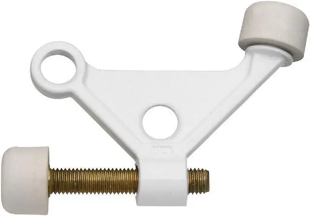 Alt view image 5 of 5 - National White Zinc Hinge Pin Door Stop N248401
