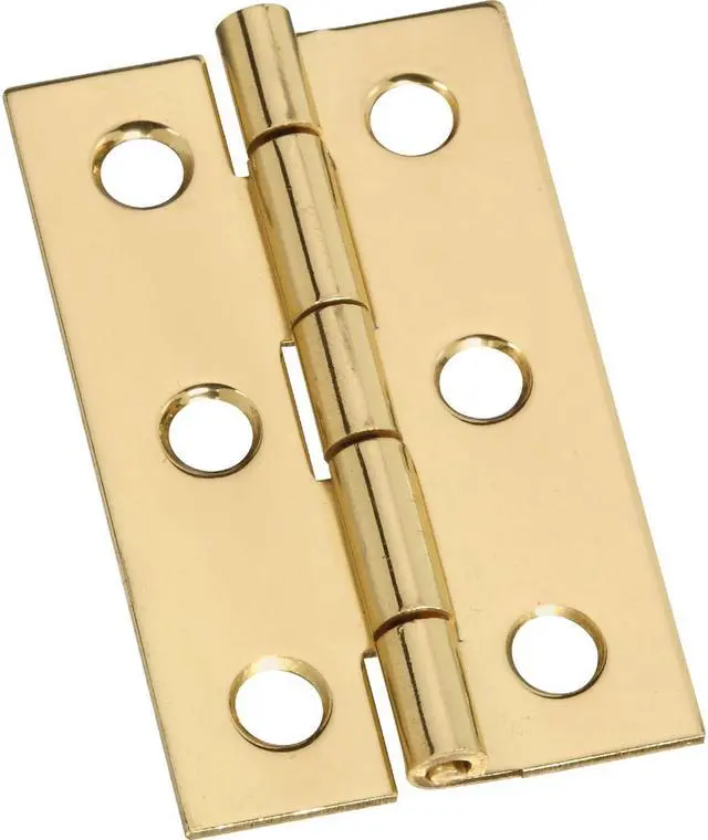 Alt view image 2 of 3 - National 1-3/16 In. x 2 In. Brass Surface Mount Medium Decorative Hinge N211300