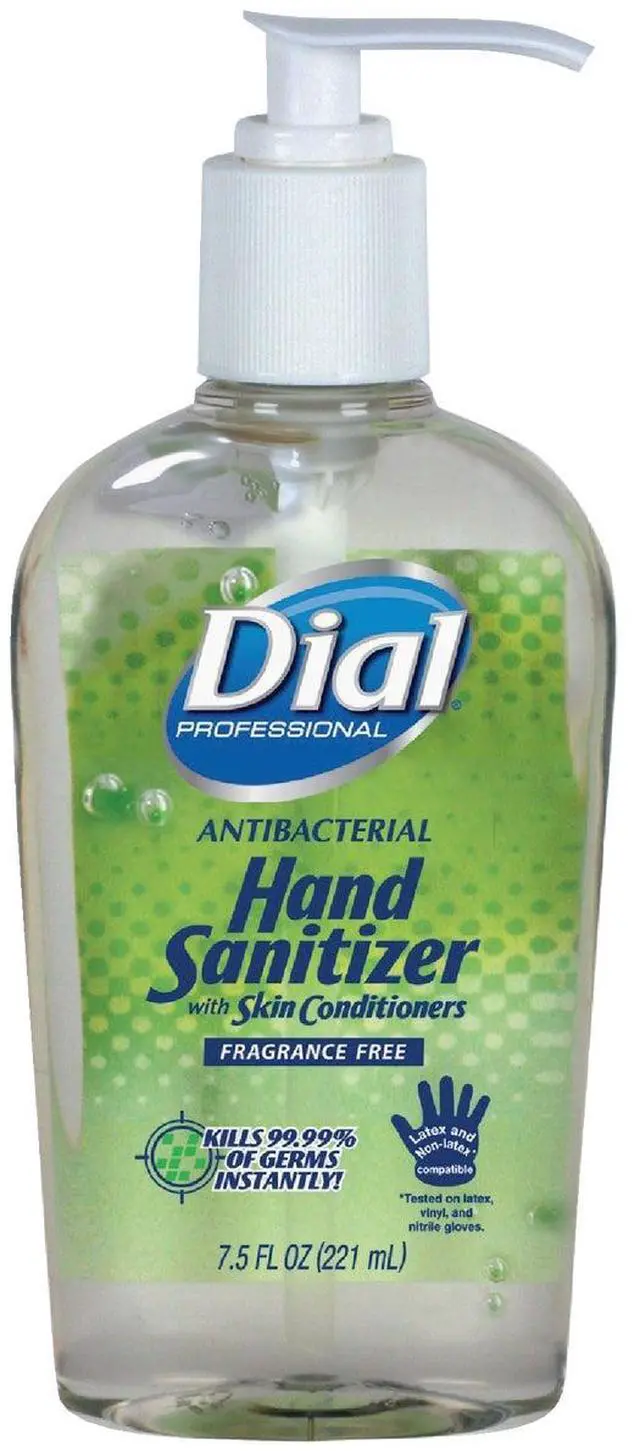 Alt view image 5 of 10 - Dial Professional Antibacterial Gel Sanitizer with Moisturizer, 7.5 oz, Fragrance-Free