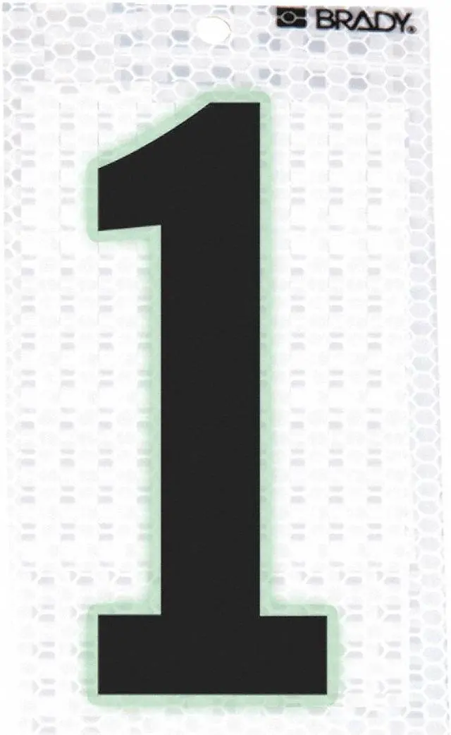 Alt view image 2 of 2 - BRADY 3000-1 Ultra Reflective Numbers,1,PK10