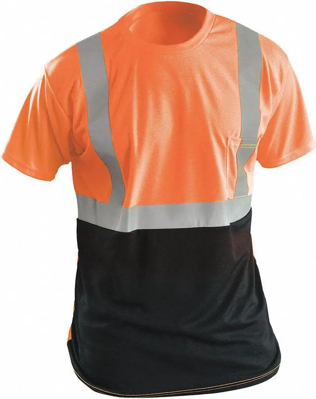 Alt view image 2 of 2 - OCCUNOMIX LUX-SSETPBK-OL Long Sleeve T-Shirt,L,ANSI Class 2