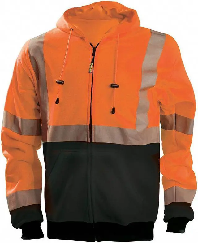 Alt view image 2 of 2 - OCCUNOMIX LUX-HZSWTBX-OL Hooded Sweatshirt,L,ANSI Class 3