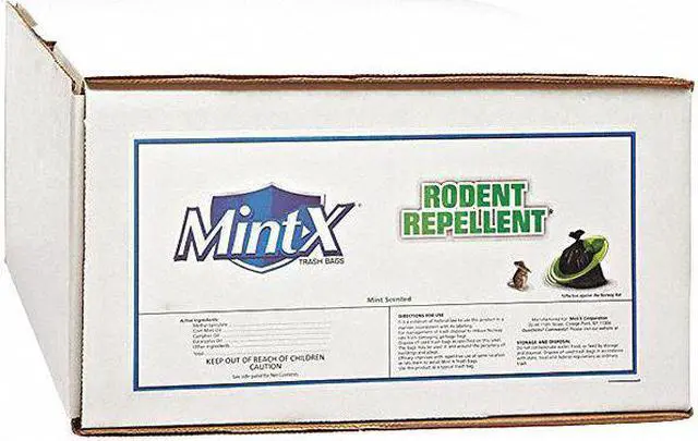 Main image of MINT-X MX3858XHB 60 gal Rodent-Repellent Recycled Trash Bags, 38 in x 58 in,