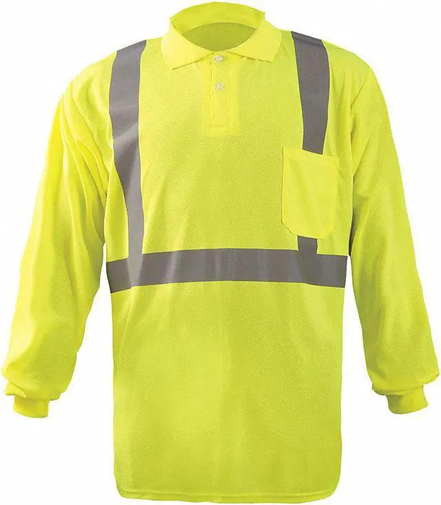 Main image of OCCUNOMIX LUX-LSPP2B-YM Unisex Long Sleeve Polo Shirt, Polyester, Button,