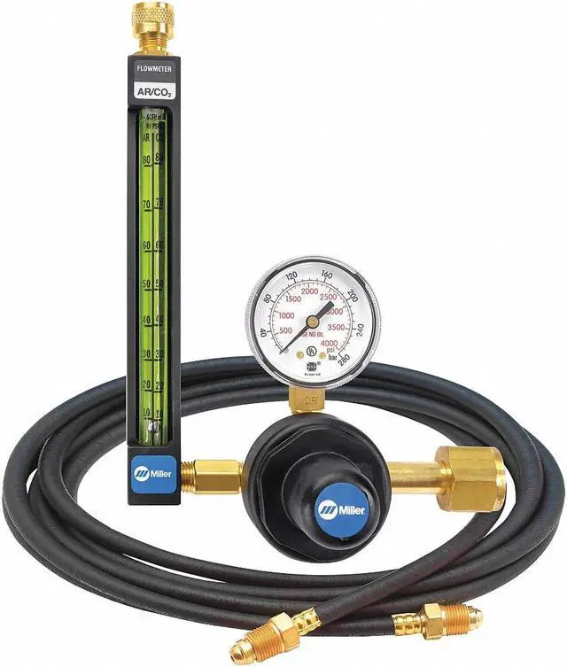Alt view image 2 of 2 - MILLER ELECTRIC 22-80-320-6 Flowmeter Regulator,Brass,2 in. ga.