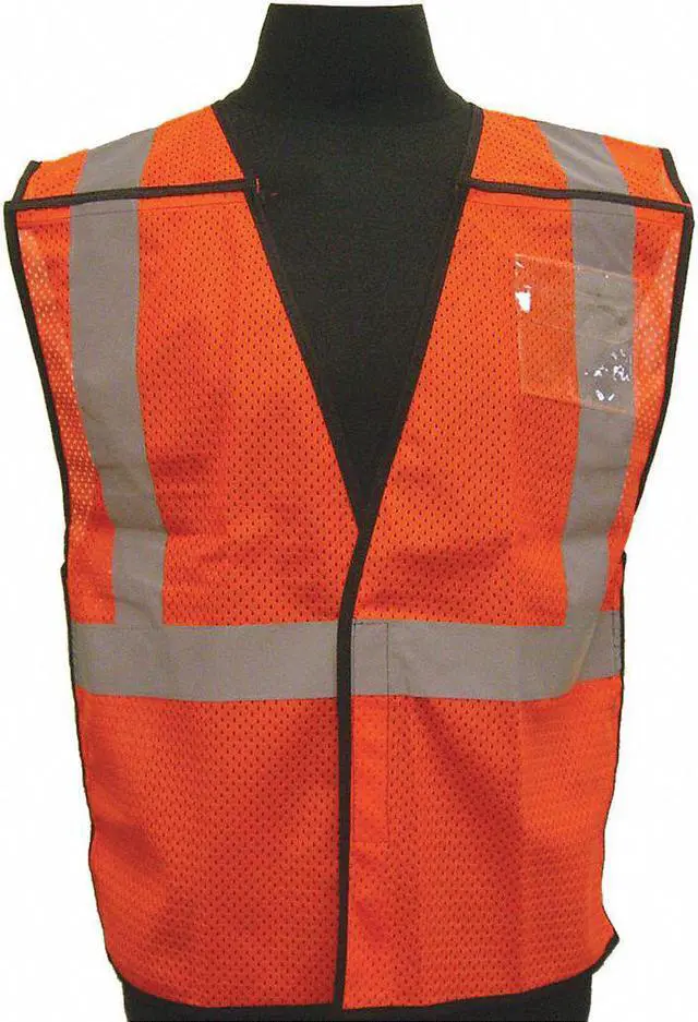Alt view image 2 of 3 - ML KISHIGO T517-L-XL L/XL Class 2 High Visibility Vest, Orange, Gender: Unisex