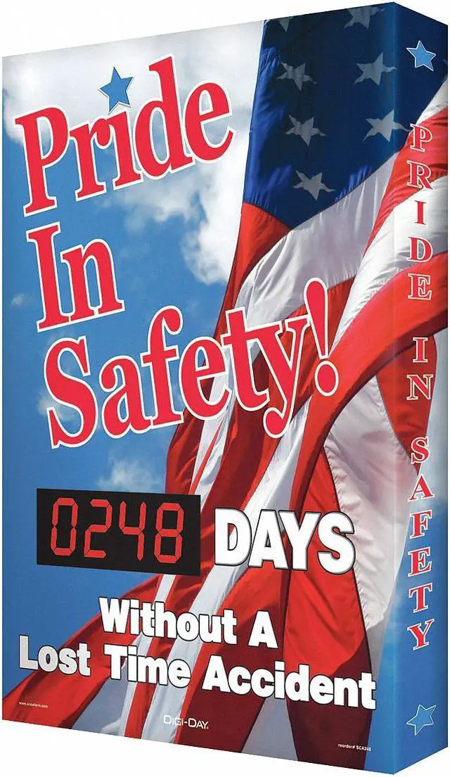 Alt view image 2 of 2 - ACCUFORM SCK108 Electronic Scoreboard, Pride In Safety! Play For Safety. ???