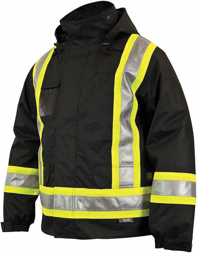 Alt view image 2 of 7 - TOUGH DUCK S42641 Men's Hi-Vis 5-in-1 Safety Jacket, 300D Poly Oxford with PU