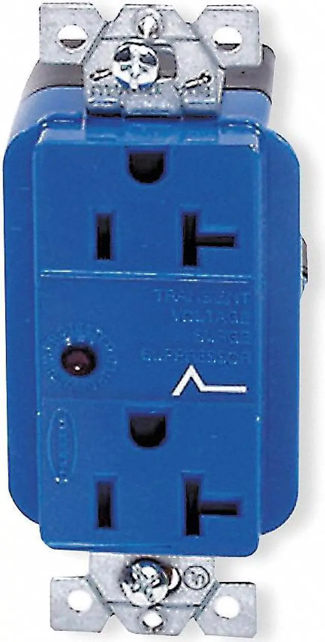 Alt view image 2 of 3 - Hubbell - HBL5360SA - Circuit Guard Specification Grade 20A 125V 2P3W NEMA 5-20R Surge Suppression Duplex Receptacle