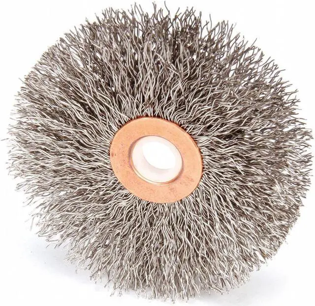 Alt view image 5 of 9 - C-3 Copper Center Small Diameter Wire Wheel, .014 Stainless Steel, 1/23"