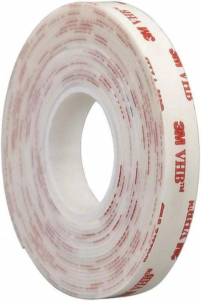 Alt view image 2 of 2 - 3M 4950 Double-Sided Foam Tape, 1/2 in W, 5 yd L, 1/32 in, Acrylic Foam,