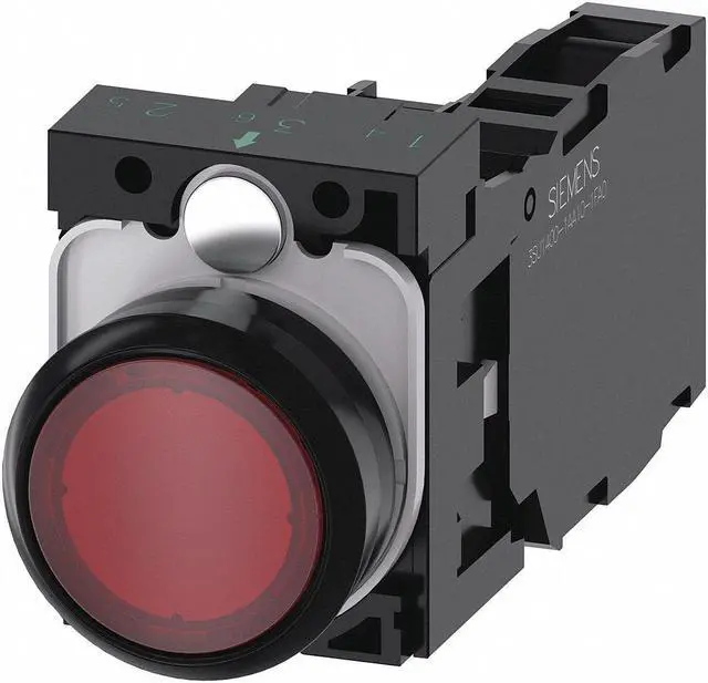 Alt view image 2 of 2 - SIEMENS 3SU1103-0AB20-1FA0 Illuminated Push Button,Red,22mm,LED