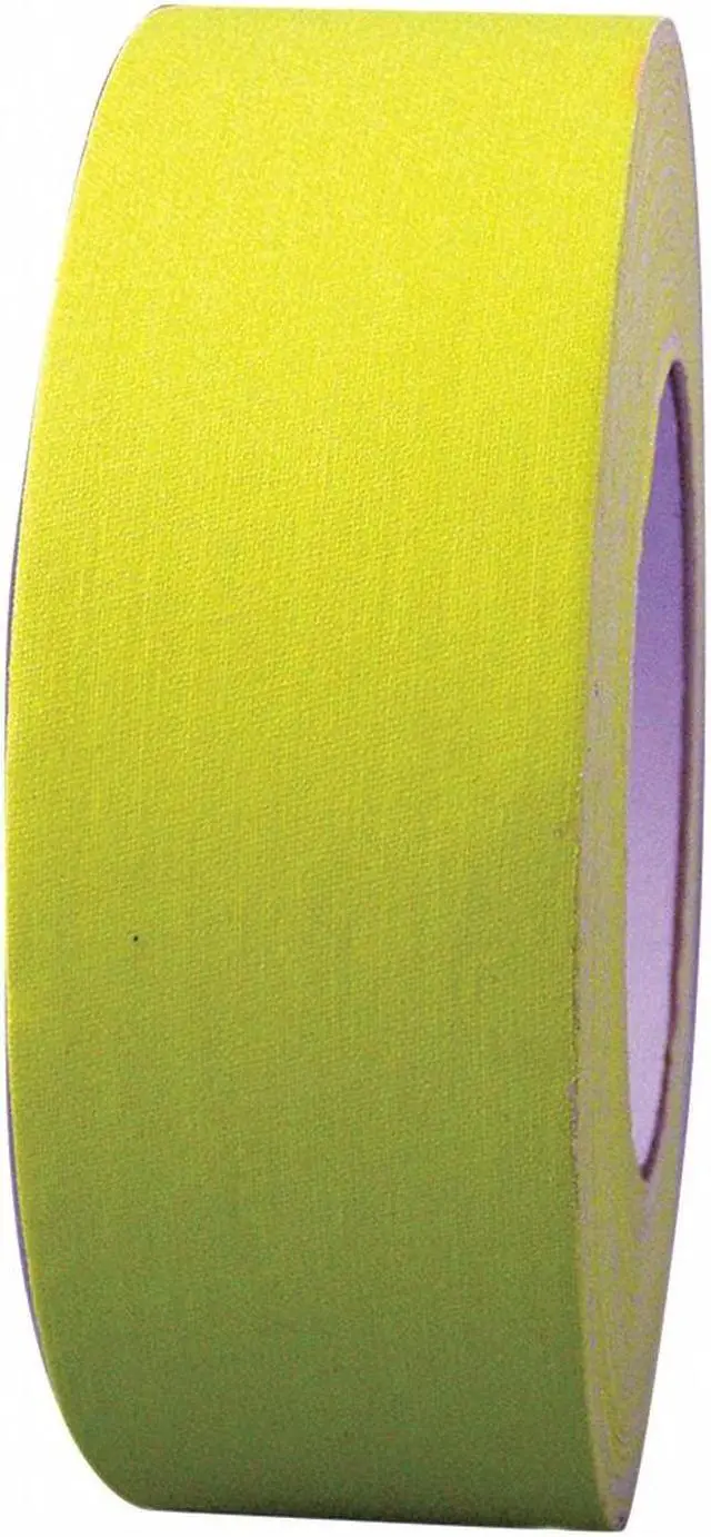 Alt view image 3 of 4 - Polyken 510 Rubber Premium Grade Gaffer's Tape, 45m Length x 48mm Width, Neon Yellow