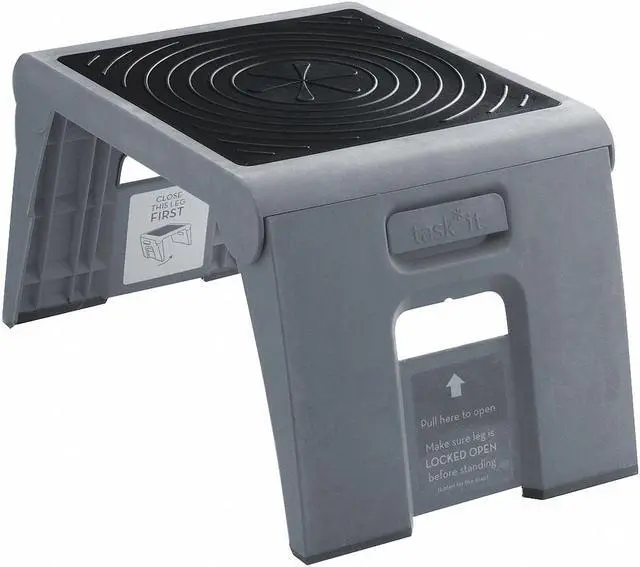 Alt view image 6 of 13 - Cramer Folding Step Stool 250lb Cap 14w x 11 1/4d x 9 3/4h Slate 50051PK82