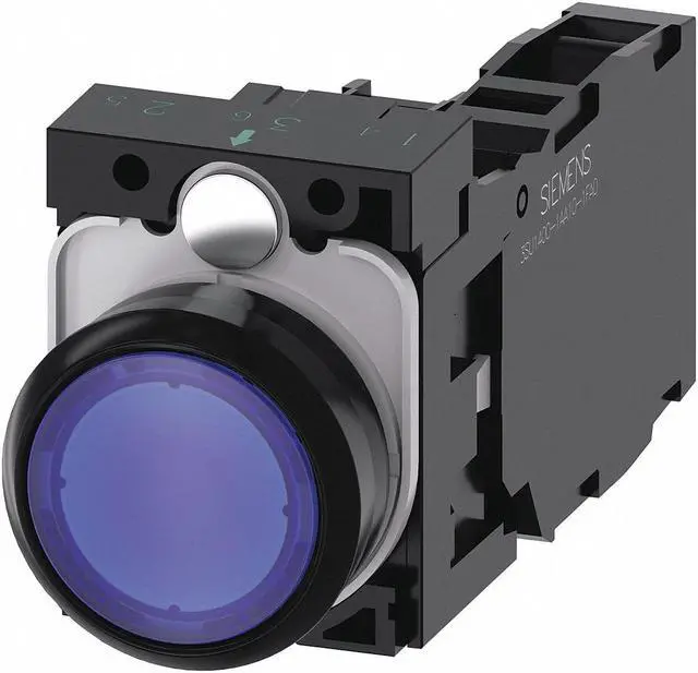 Alt view image 2 of 2 - SIEMENS 3SU1102-0AB50-1FA0 Illuminated Push Button,Blue,22mm,LED