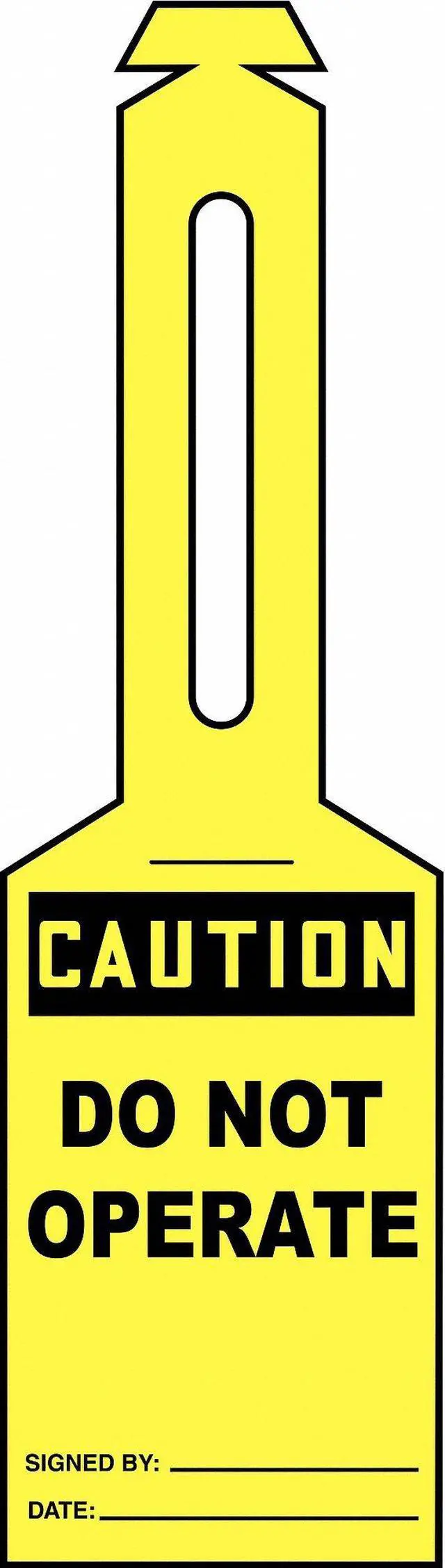 Alt view image 2 of 2 - ACCUFORM TAL312 Loop n Strap Caution Tag, General Safety, Plastic, 5 1/4 in H x