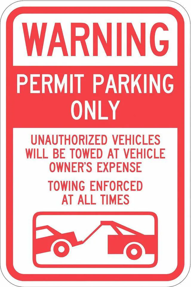 Main image of LYLE T1-1064-HI_12x18 Permit Parking Sign, 12" W, 18" H, English, Aluminum,