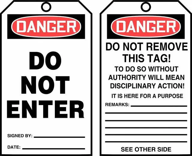 Alt view image 2 of 2 - ACCUFORM TAR140 Danger Tag By The Roll, General Safety, Cardstock, 6 1/4 in H x