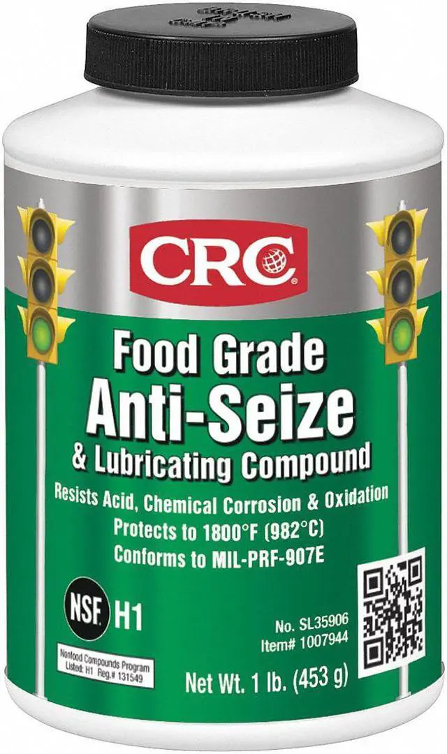 Alt view image 5 of 5 - CRC SL35906 Food Grade Anti-Seize, H1 Food Grade, 16 oz Brush-Top Can, White