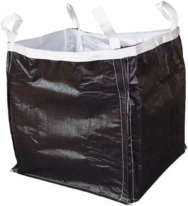 Alt view image 2 of 2 - SHOPTOUGH ST14 Bulk Bags, 165 g/sq m, Black, Easy Tie