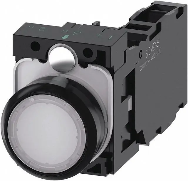 Alt view image 2 of 2 - SIEMENS 3SU1102-0AB60-1FA0 Illuminated Push Button,White,22mm,LED