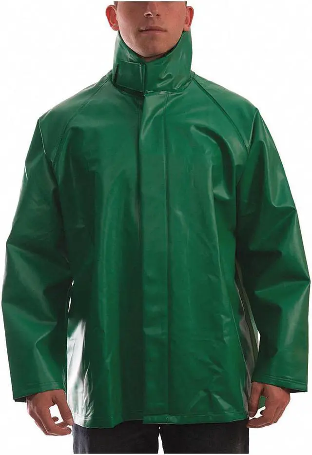 Main image of TINGLEY J41008 Safetyflex Chemical Splash Jacket, PVC, Green, 3XL