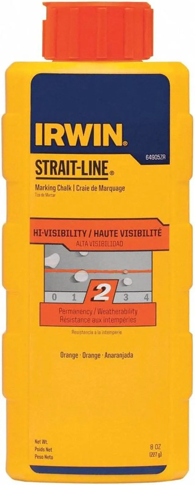 Alt view image 6 of 7 - Irwin 8oz Orange Marking Chalk High Visibility 64905
