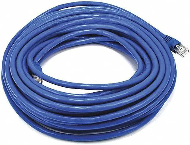 Alt view image 2 of 19 - Monoprice Cat6A Ethernet Patch Cable - 50 Feet - Blue | Snagless RJ45, Stranded, 550Mhz, STP, Pure Bare Copper Wire, 10G,26AWG