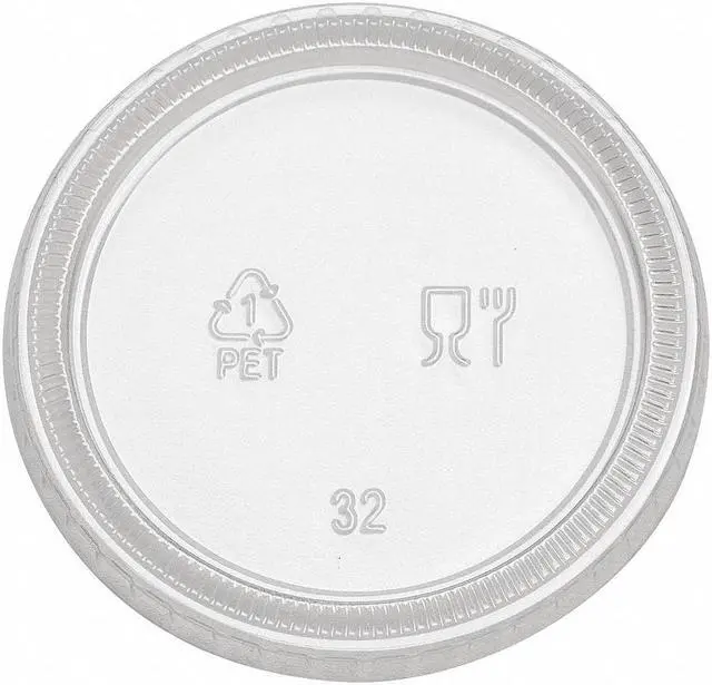 Main image of Dixie Portion Cup Lid,Clear,Plastic,PK2400 PL40CLEAR