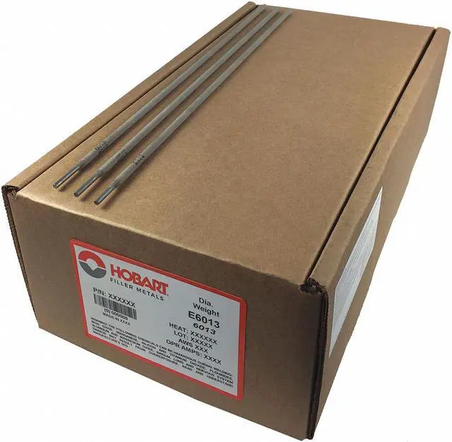 Alt view image 3 of 3 - HOBART WELDING PRODUCTS 54JK83 14-1/2" Stick Electrode 1/8" Dia., AWS E6013, 50
