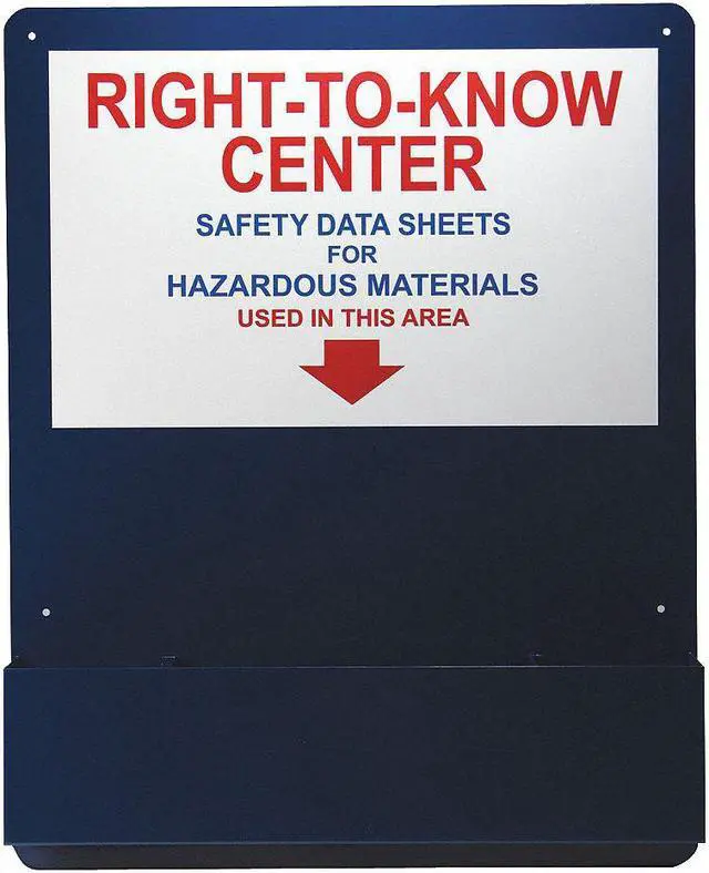 Alt view image 2 of 2 - ACCUFORM ZRS708 Right-To-Know Center,Alum,Red,Blue/White