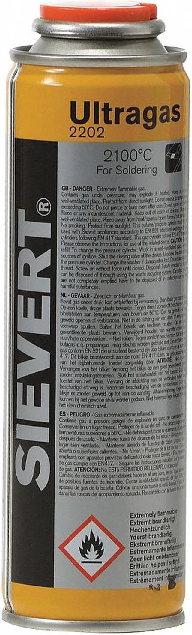 Main image of Sievert Disposable Gas Cartridges,6" L 2202-83
