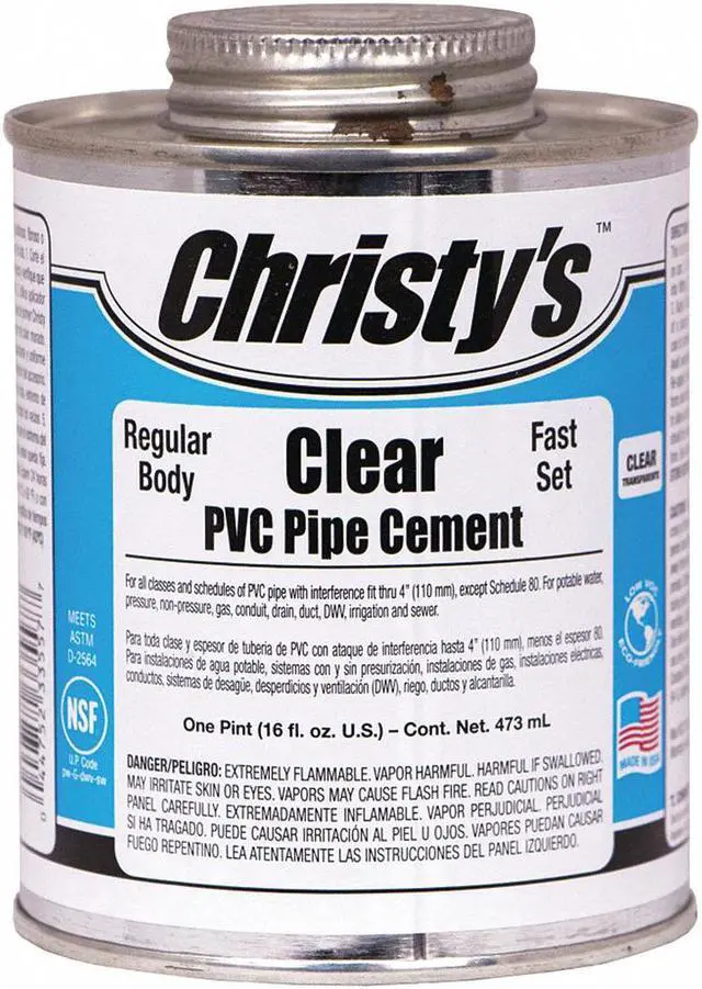 Main image of Christy's Pipe Cement,Clear,16 oz.  RH-RCLV-PT-12
