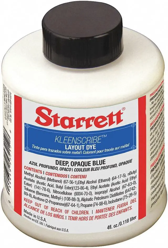 Alt view image 2 of 3 - STARRETT 1610-4 Layout Fluid,Liquid,Blue,4 oz.