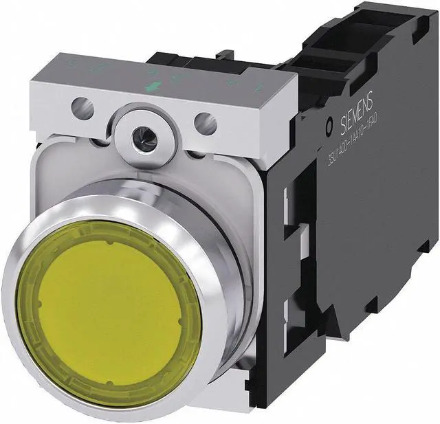 Main image of SIEMENS 3SU1153-0AB30-1FA0 Illuminated Push Button,Yellow,22mm,LED