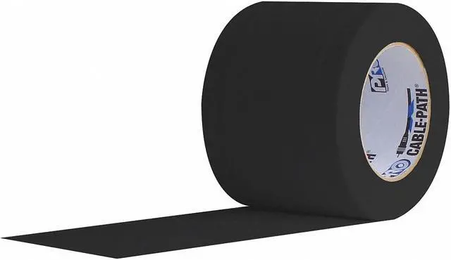 Alt view image 3 of 9 - ProTapes Cable Path Cured Rubber Resin Zone Coated Gaffers Tape, 12.5 mil Thick, 30 yds Length, 4 Width, Black Pack of 1