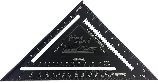 Main image of JOHNSON LEVEL & TOOL 1904-1200 Rafter Square,Aluminum,12 in.