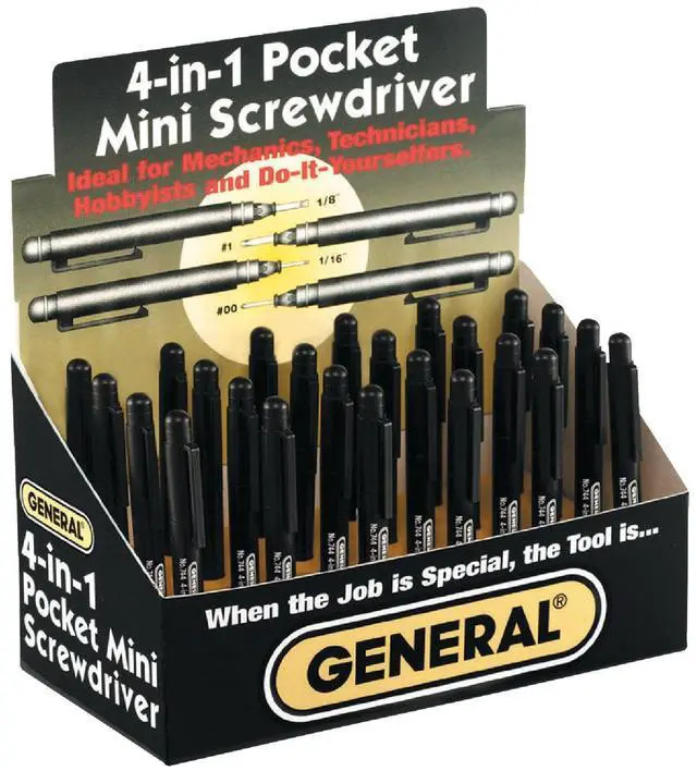 Alt view image 2 of 2 - General Tools Pocket Precision Screwdriver 744DB Pack of 24
