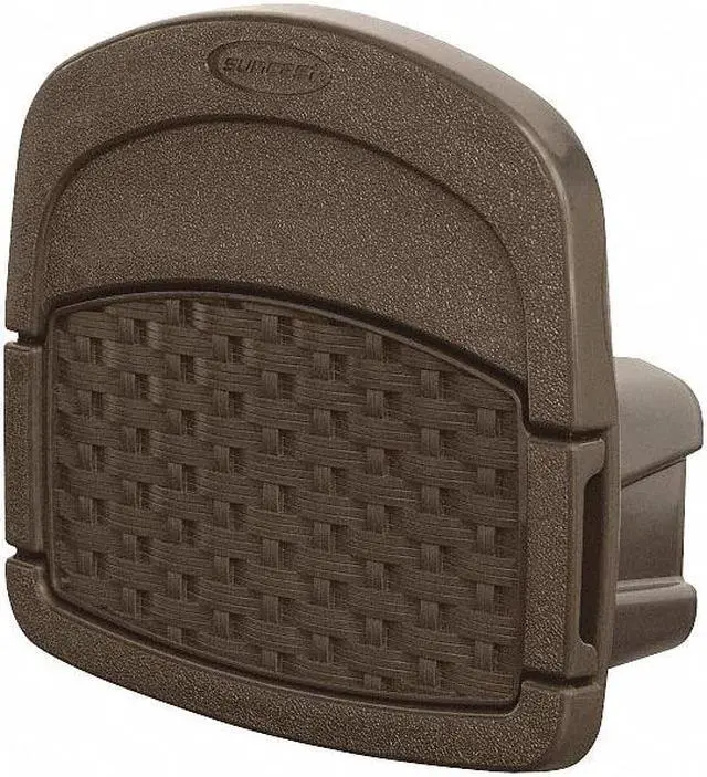 Alt view image 7 of 16 - Suncast Hangout 150 Foot Resin Wicker Mounted Garden Storage Hose Rack, Brown