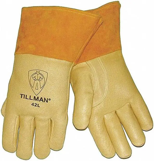 Alt view image 2 of 4 - Tillman 42 Top Grain Pigskin Foam Lined Thumb Strap MIG Welding Gloves, X-Large
