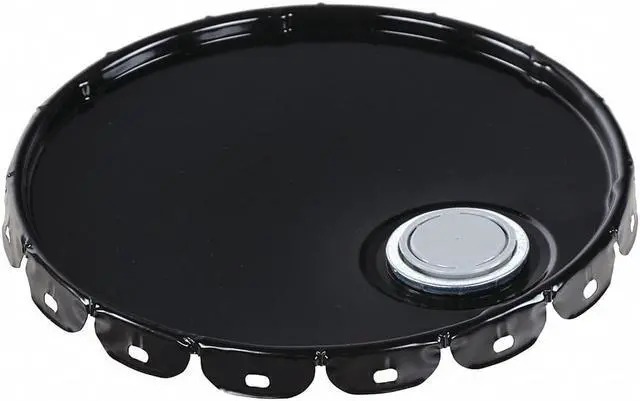 Main image of ZORO SELECT LID-STL-S Steel Pail Lid,Black,For Use With 1TMH6