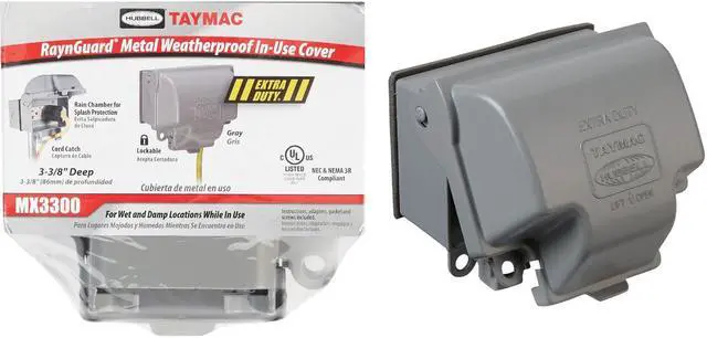 Main image of TAYMAC MX3300 1 Gang -Gang Horizontal Weatherproof Cover, ,Aluminum