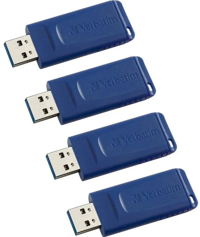 Main image of Verbatim 16GB USB Flash Drive - 4pk - Blue - 16 GB - USB - Blue - 4 / Carton