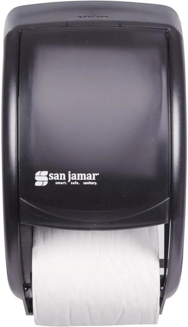 Alt view image 7 of 15 - San Jamar SJMR3500TBK Tissue Dispenser- 7-.50in.x7in.x12-.75in.- Black-Pearl
