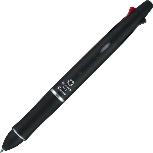 Alt view image 4 of 12 - Pilot Dr. Grip 4 + 1 Multi-Function Pen/Pencil 4 Assorted Inks Black Barrel
