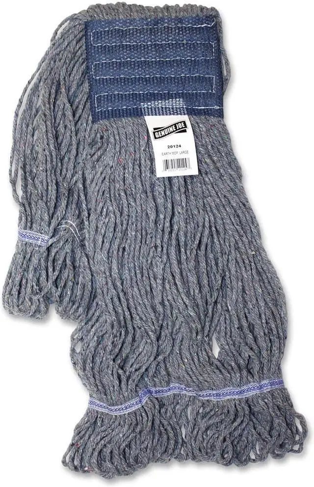 Alt view image 2 of 9 - Genuine Joe Earth Mop Mophead Refill Large Blue 20124